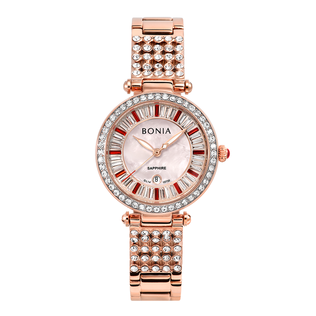 Bonia watch rose gold best sale